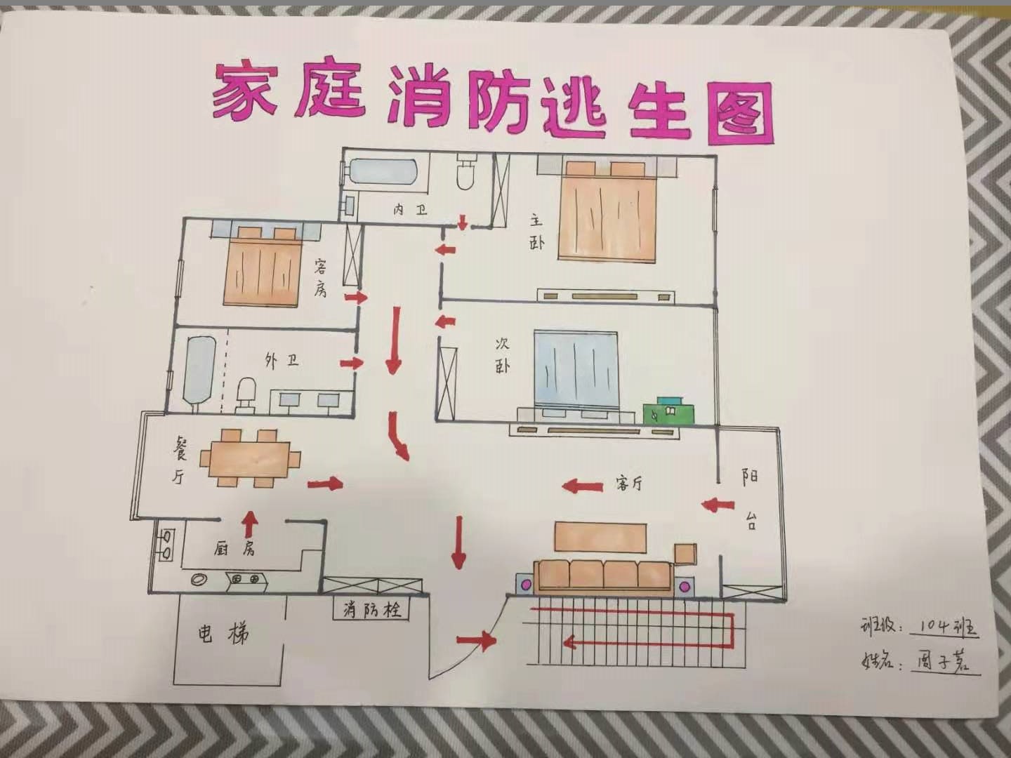 学生与家长共同绘制的家庭消防逃生图.jpg